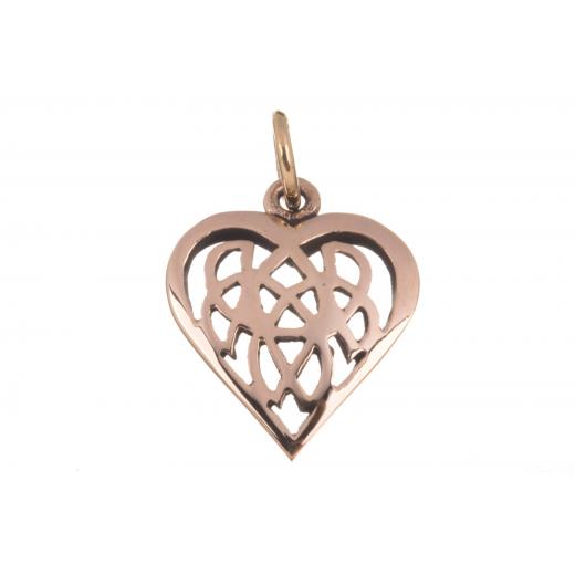 Amina – keltisches Herz (Kettenanhänger in Bronze)