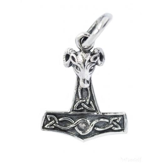 Small Asatru Mjölnir pendant (pendant in silver)