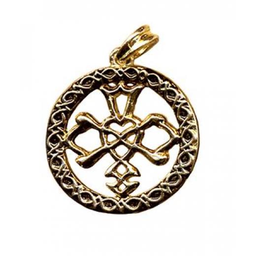 Keltischer Hochzeit-Knoten (Kettenanhänger in Gold)
