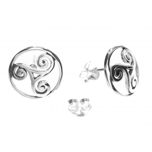 Alija - Celtic triskele (earrings in silver)