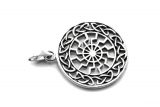 Black sun with Viking knot (Pendant in silver)