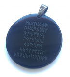 Wolfszauber 2-seitig (Kettenanhänger aus Horn)