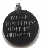 Runenamulett Rabenzauber - 2 seitig (Kettenanhänger aus Horn)