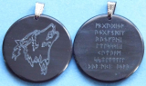Wolfs magic 2-Sided (Pendant from horn)
