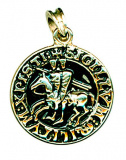 Siegel der Templer (Kettenanhänger in Gold)