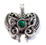 Dragonheart Darkgreen (Pendant in silver)