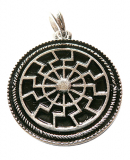 Schwarze Sonne (Kettenanhänger in Silber)