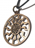 Schwarze Sonne - groß (Kettenanhänger in Bronze)