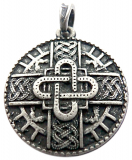 Merowinger Amulett (Kettenanhänger in Altsilber)