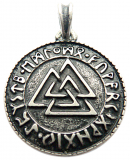 Wotansknoten (Kettenanhänger in Altsilber)