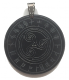 Triskele Ogham (Kettenanhänger aus Horn)