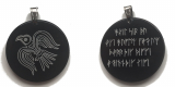 Runenamulett Rabenzauber - 2 seitig (Kettenanhänger aus Horn)