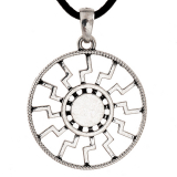 Schwarze Sonne (Kettenanhänger in Silber)