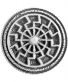Black Sun (rivets of Antique Silver)