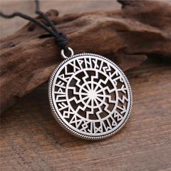 Black Sun in the Rune Circle (Pendant in Silver)