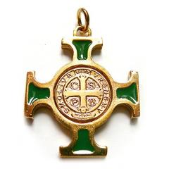 San Bernadetto Kreuz (Kettenanhänger in Gold)
