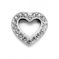 Diamond Heart (Kettenanhänger in Altsilber)