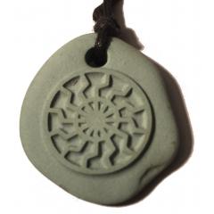 Black Sun green-gray (Pendant of stone)