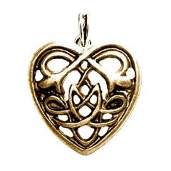 Keltisches Herz (Kettenanhänger in Gold)