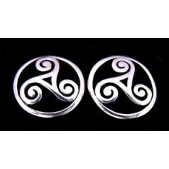 Alija - Celtic triskele (earrings in silver)