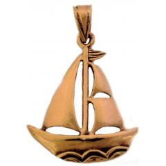 Wikingerschiff Ciaran - Kettenanhänger in Bronze