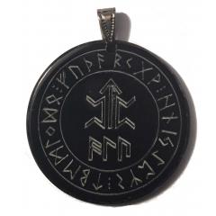 Amulet of a fighter with protection formula ALU (Pendant from Horn)